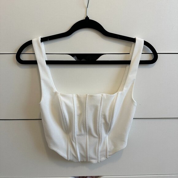 Edikted Isla Corset Top (White) - Picture 1 of 3